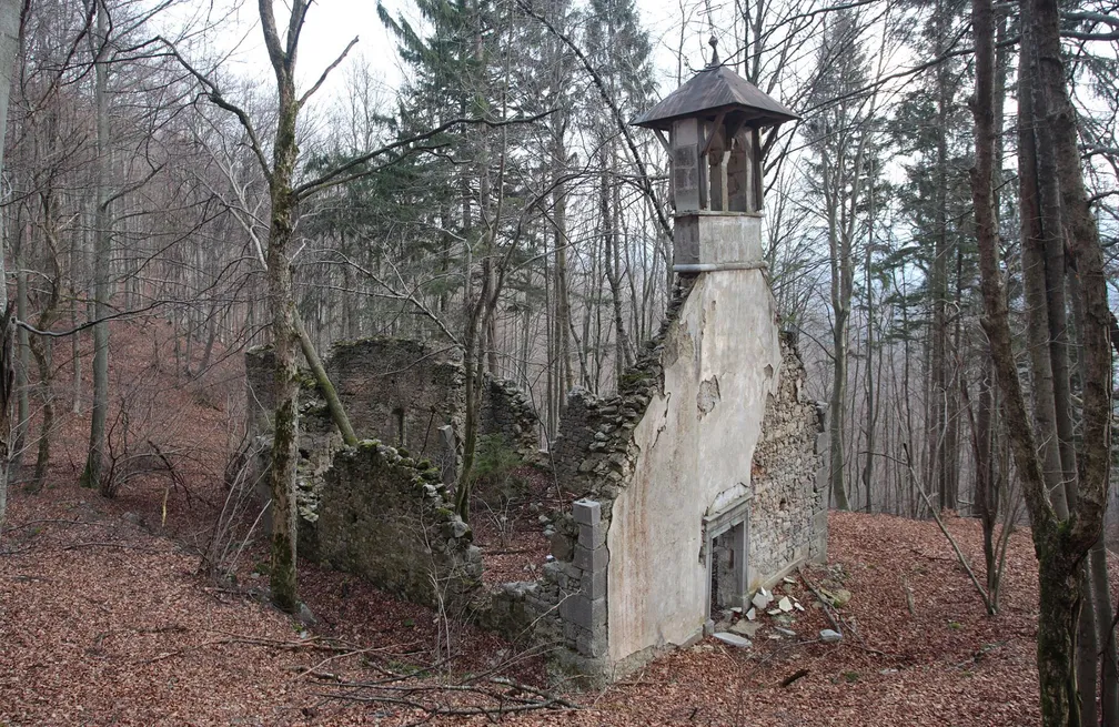 Ruins of the Church of St. Nicholas on mount Slivnica.